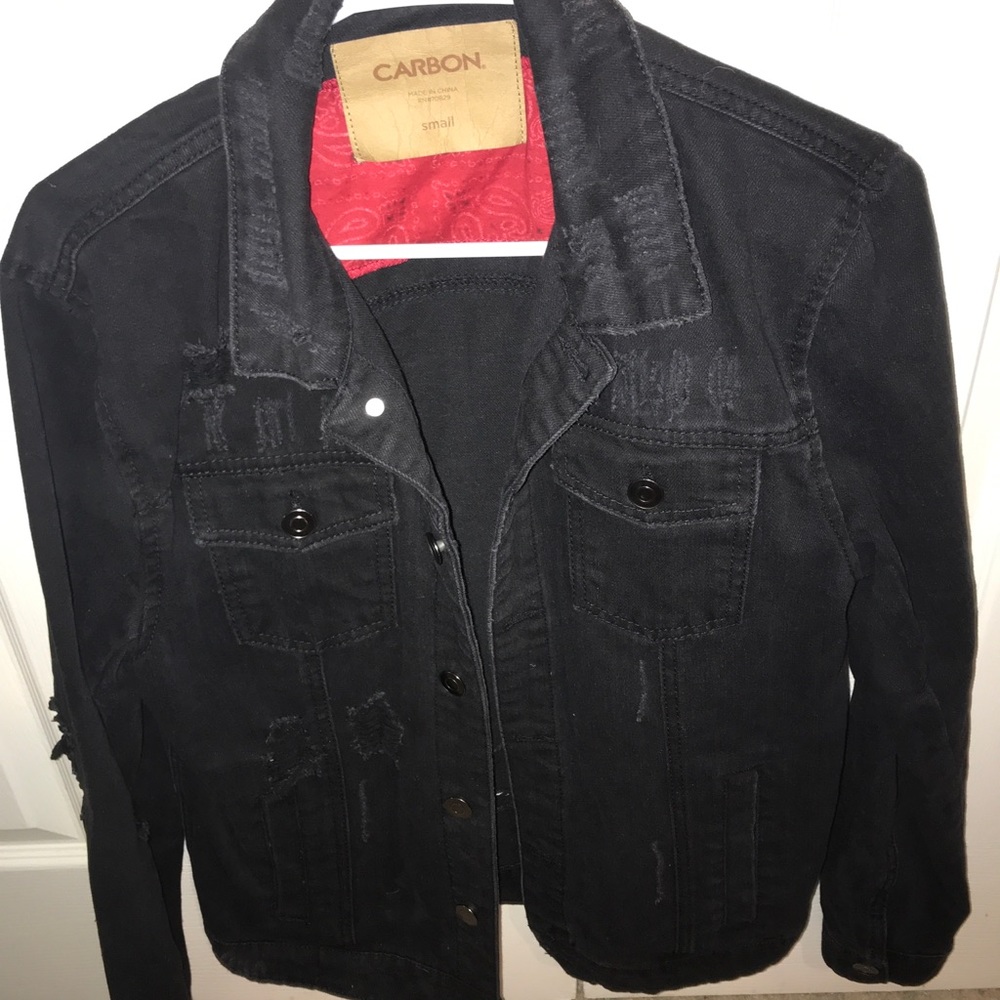 Denim jacket w/ red bandana